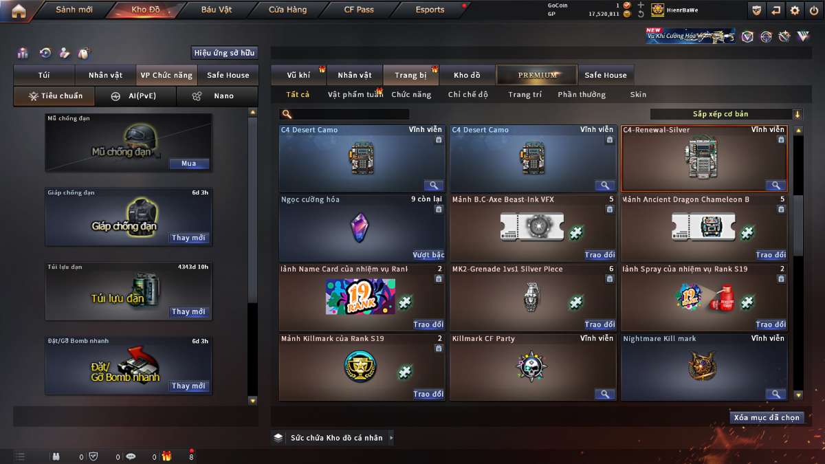 shop acc cf uy tin gia re